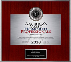 2018 Americas Most Honored Professional Awarded to Dr. Richard Buckley