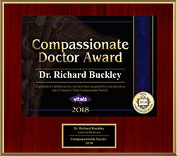 2018 Vitals Compassionate Doctor Awarded to Dr. Richard Buckley