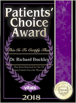2018 Vitals Patients Choice Awarded to Dr. Richard Buckley