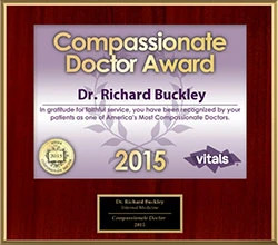 Dr Richard E Buckley, MD Vitals Compassionate Doctor Award 2015