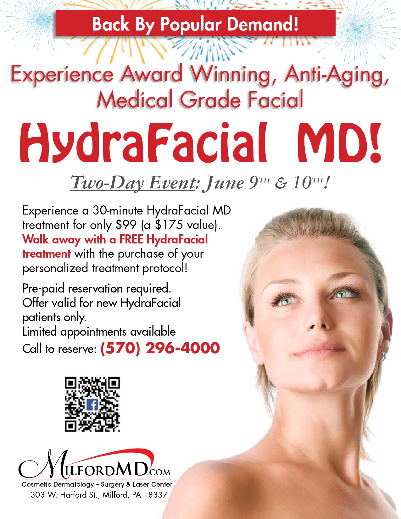 Hydro Facial Two Day Event_June-9-10-2016 By MilfordMD