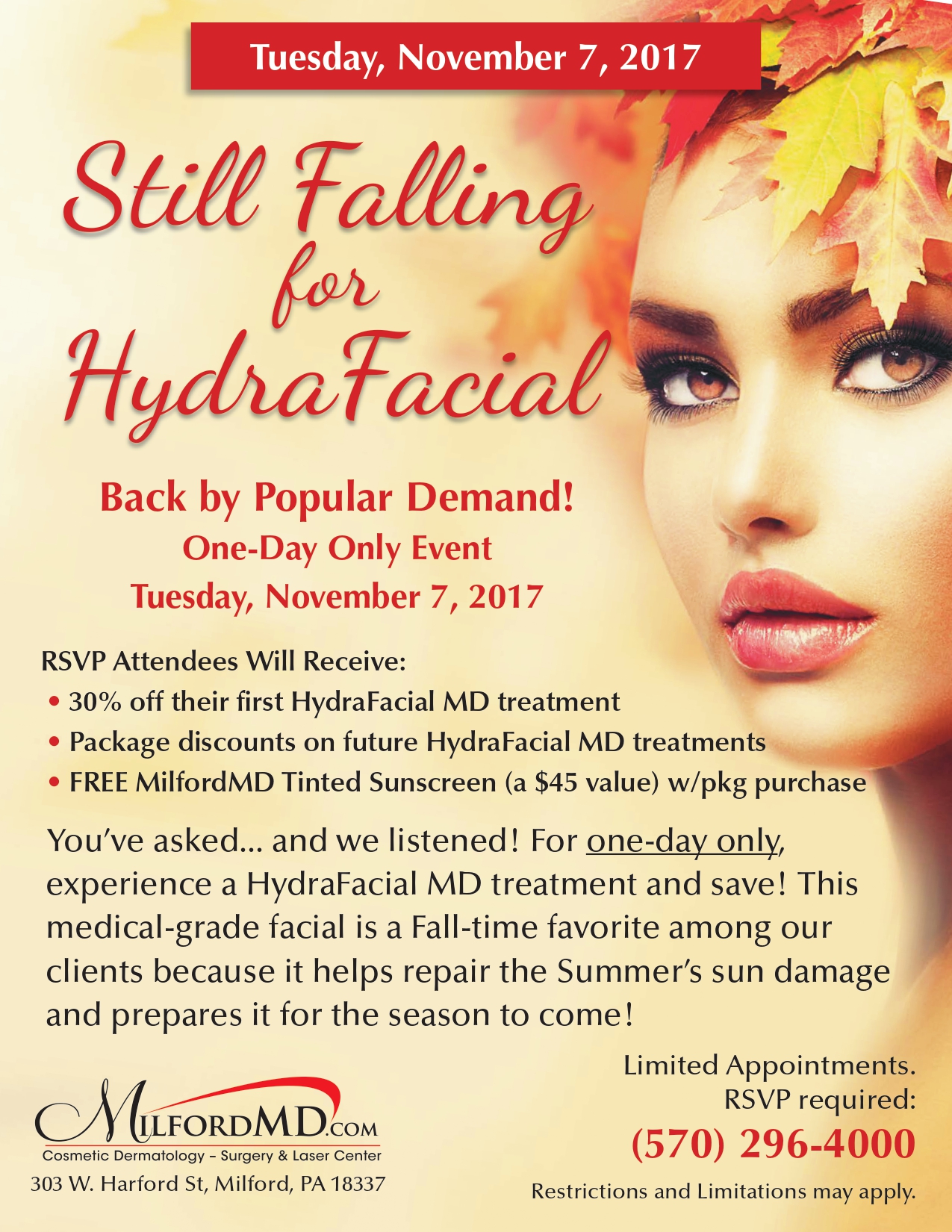 Still Falling for Hydra Facial-Nov-2017 By MilfordMD