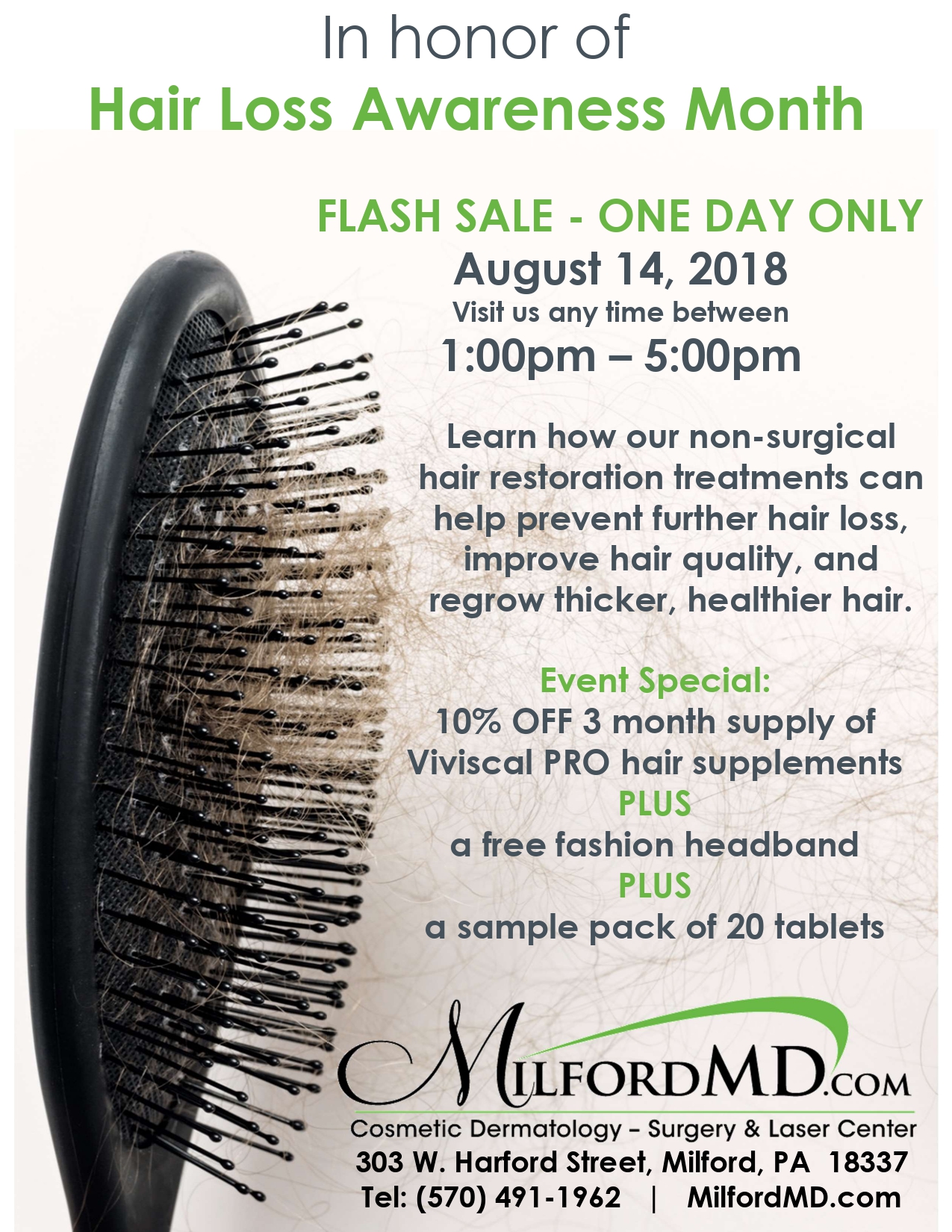 Viviscal Flash Sale Hair Loss Awareness Month By MilfordMD