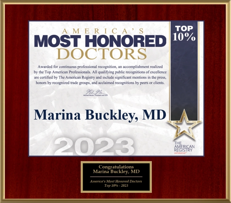 Marina Buckley MD 2023 Most Honored Doctor Award