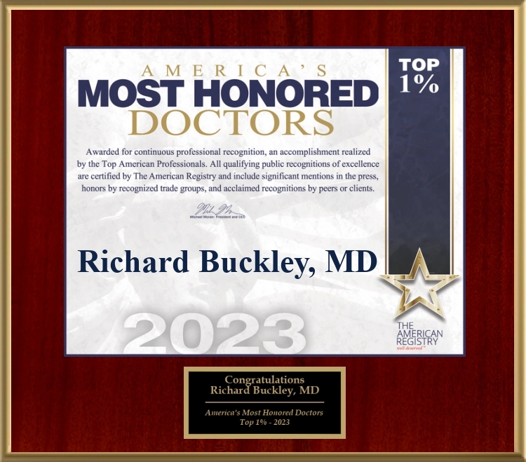 Richard Buckley MD 2023 Most Honored Doctor Award