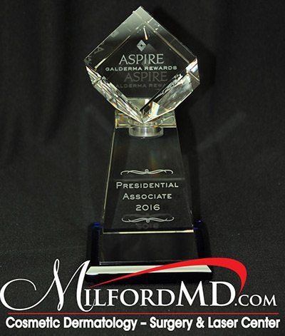 MilfordMD Cosmetic Dermatology Surgery & Laser Center Receives the 2016 Presidential Associate Award from Galderma
