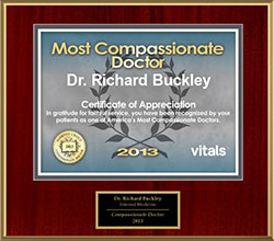 2013 Vitals Compassionate Doctor Awarded to Dr. Richard Buckley