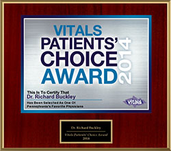 2014 Vitals Patients Choice Awarded to Dr. Richard Buckley