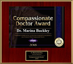 2018 Marina Buckley Vitals Compassionate Doctor Award