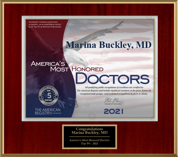 Marina Buckley Americas Most Honored Doctors 2021